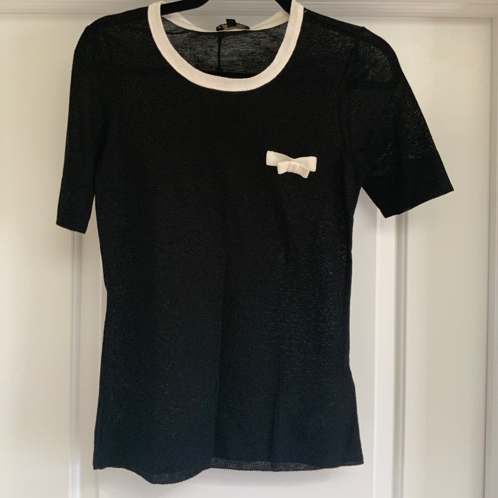 Massimo Dutti wool blend Chanel style top